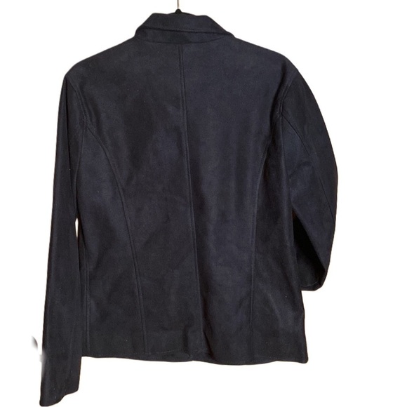 EMPORIO & Co black ultra suede blazer  Jacket made in Italy women’s Size XL - Picture 3 of 10